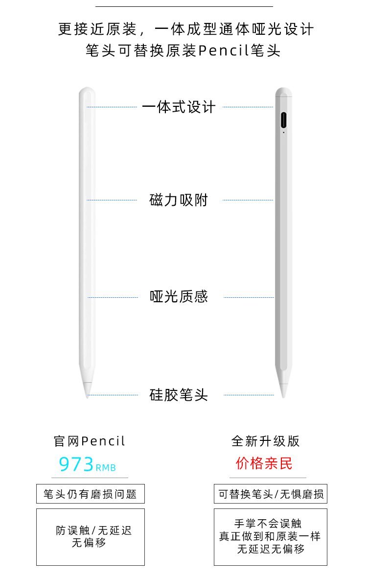 iPad专用磁力吸附笔厂家